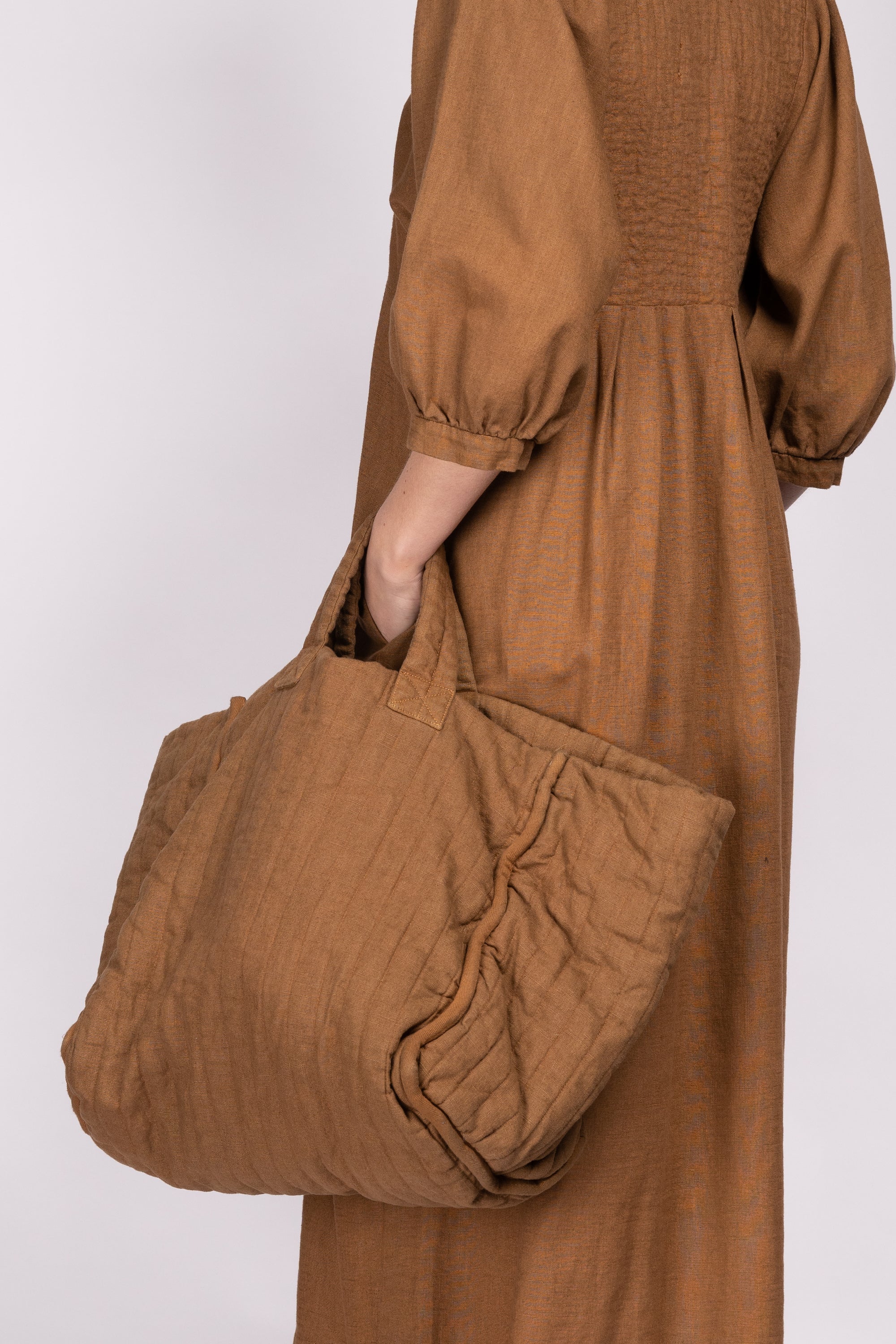 Quilty Tote - Wholewheat Linen