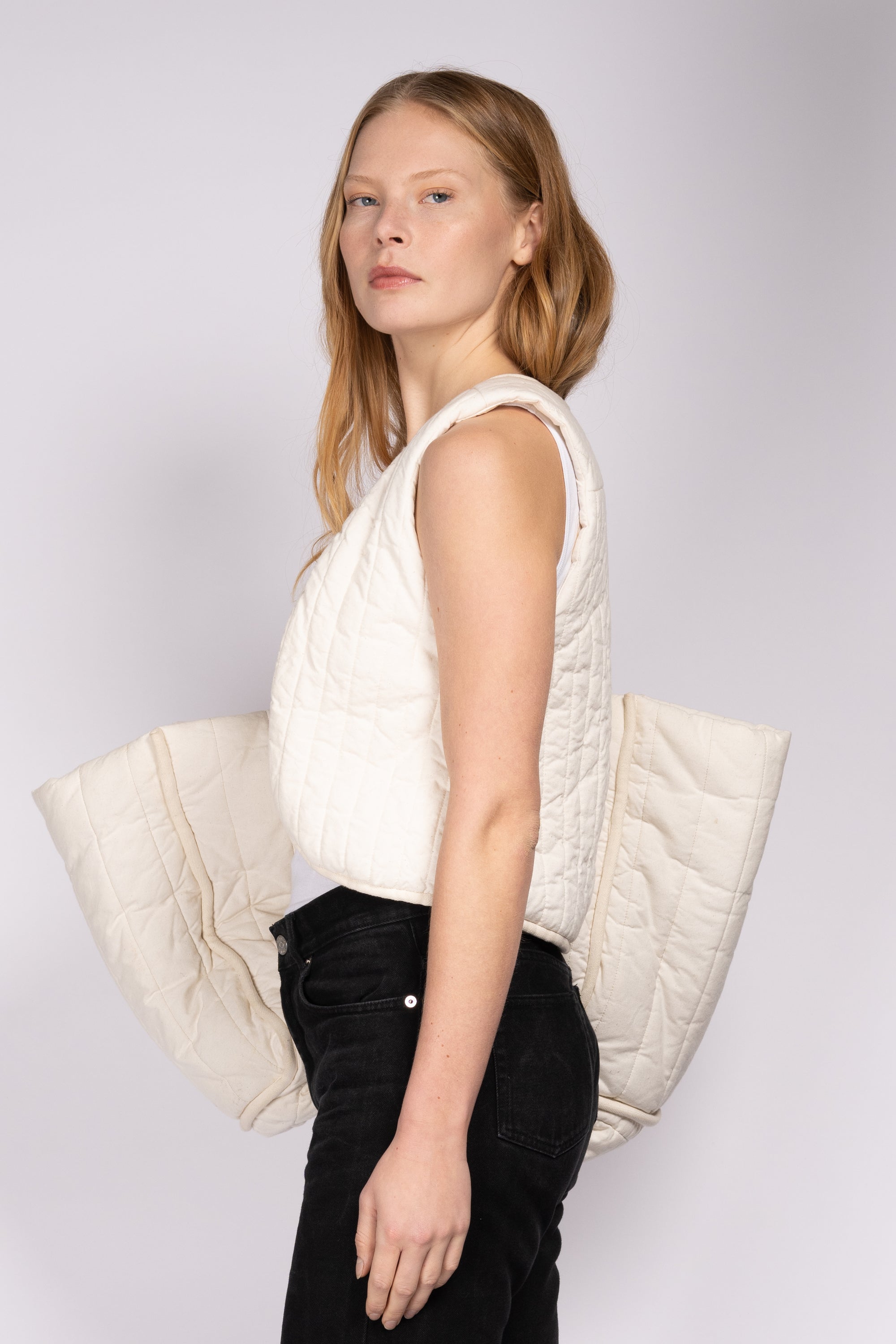 'Woodstock' Quilt Waistcoat - Calico