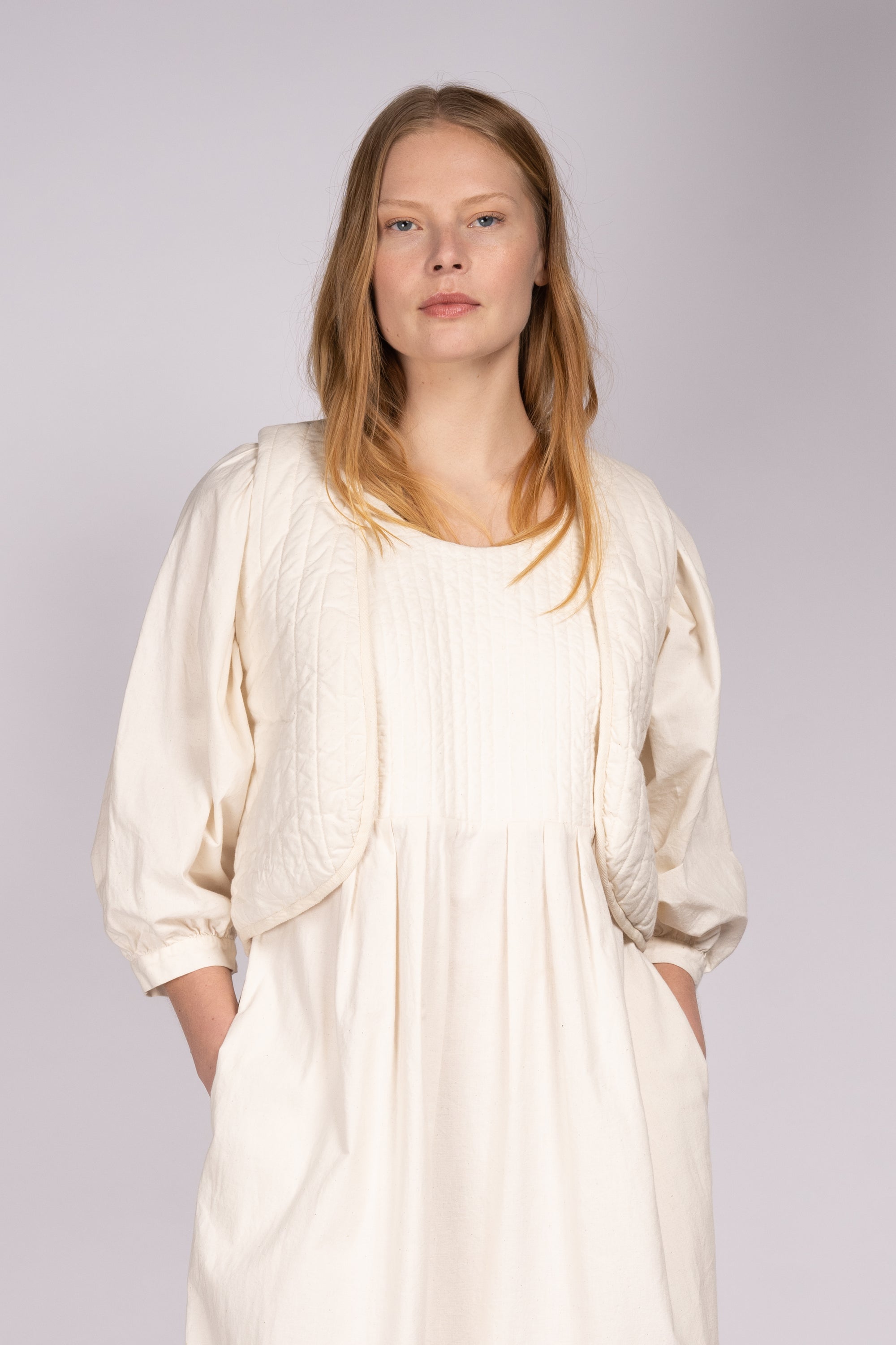 'Woodstock' Quilt Waistcoat - Calico