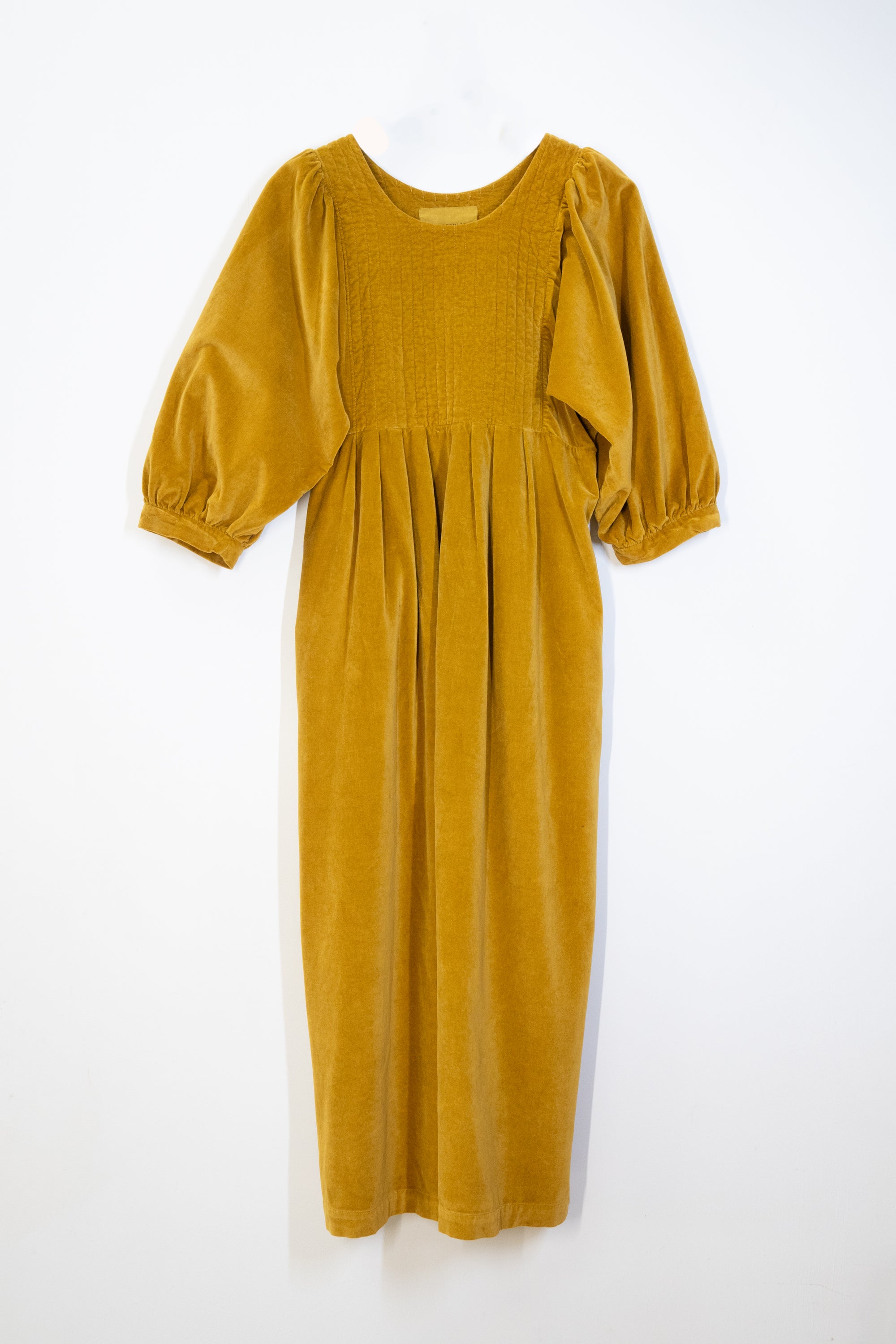 Gold Velvet Quilt Dress