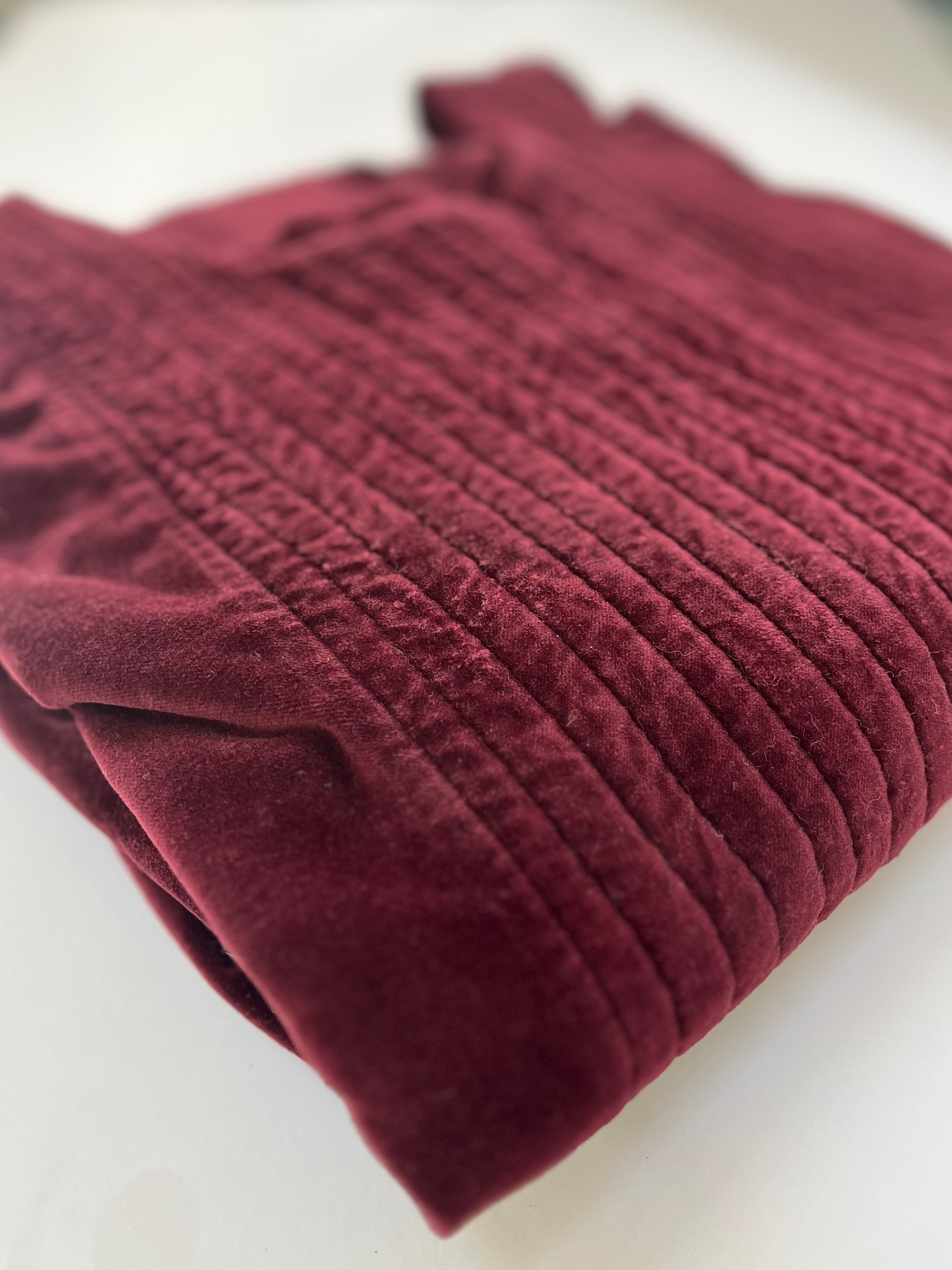 Quilt Dress - Burgundy Velvet