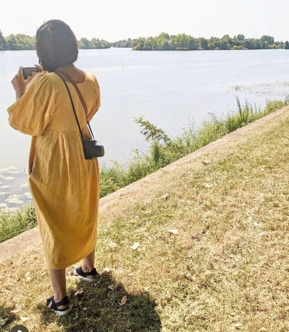 Quilt Dress - Craspedia Yellow Linen