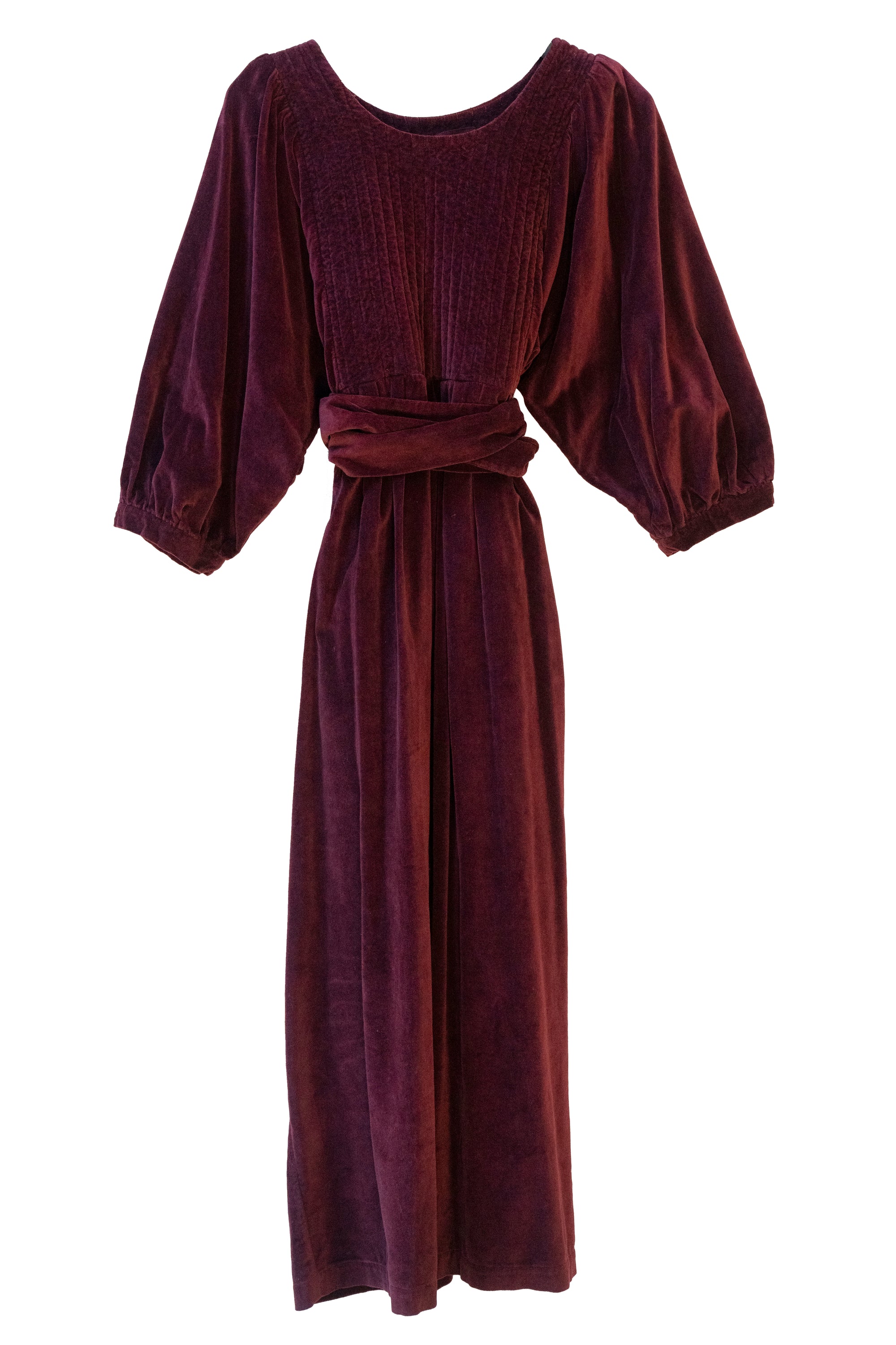 Quilt Dress - Burgundy Velvet