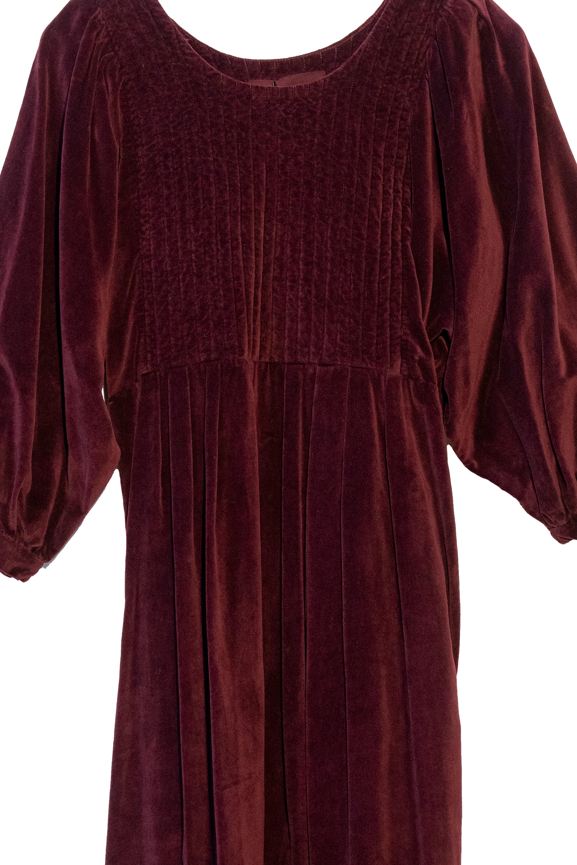 Quilt Dress - Burgundy Velvet