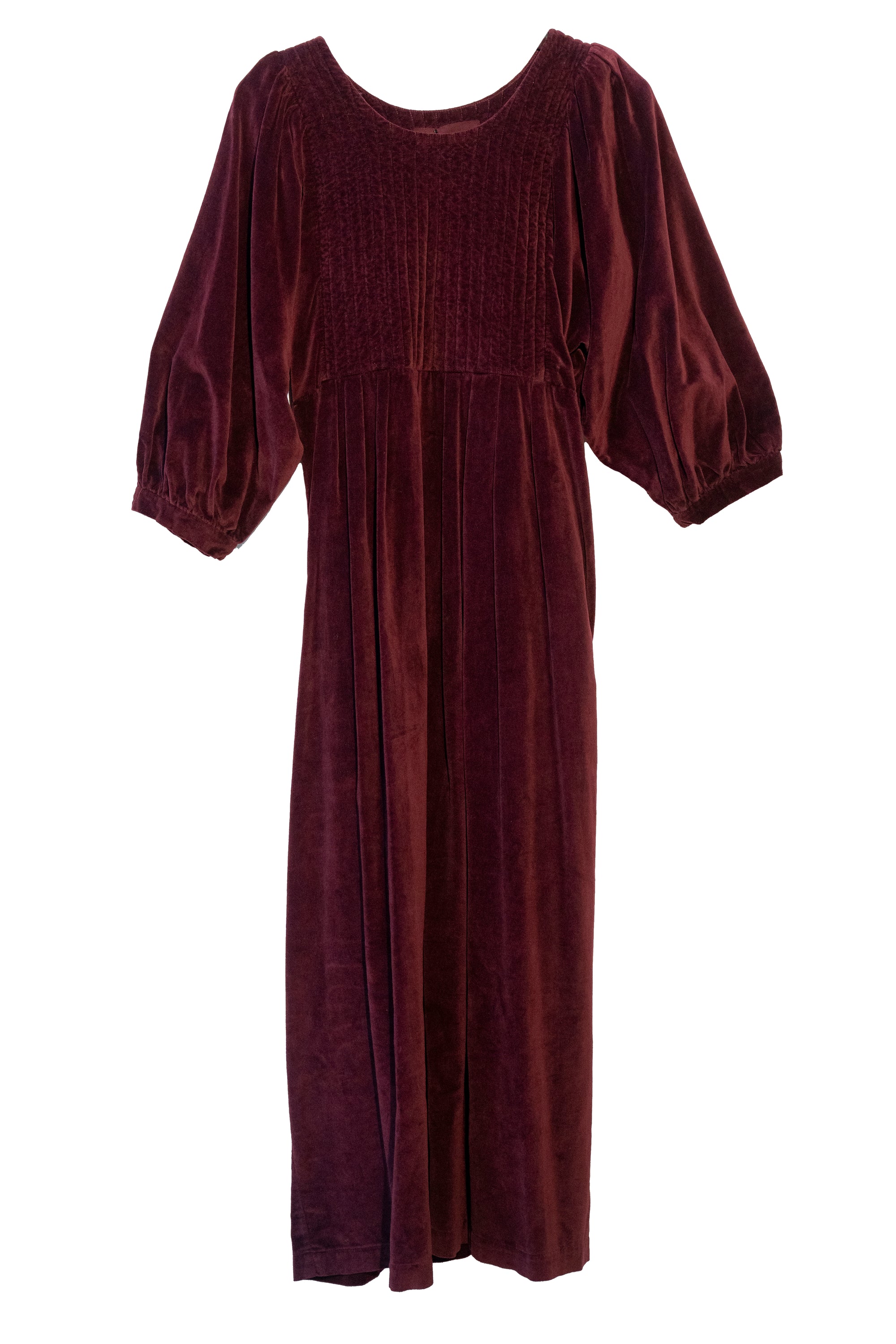 Quilt Dress - Burgundy Velvet