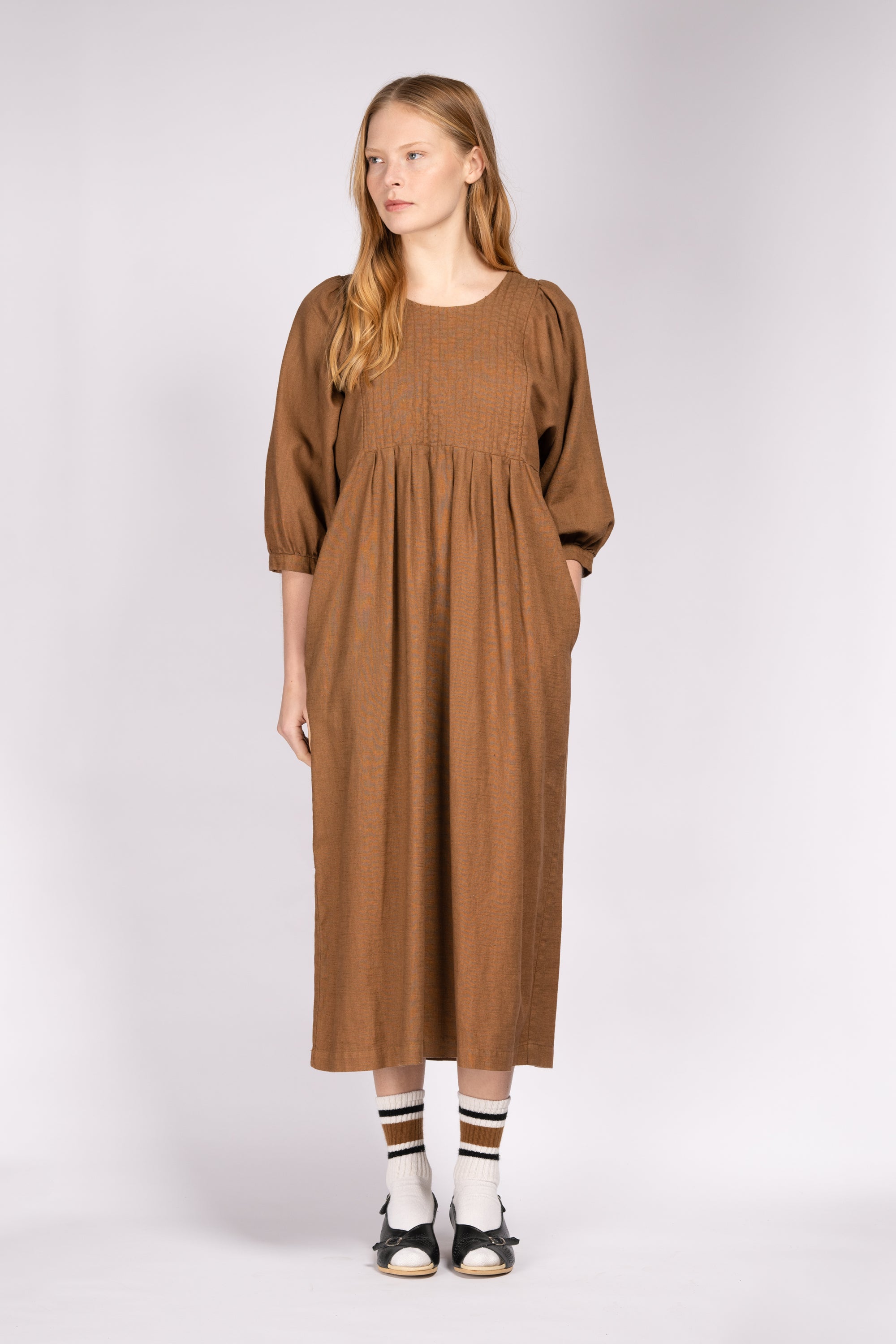 Quilt Dress - Wholewheat Linen