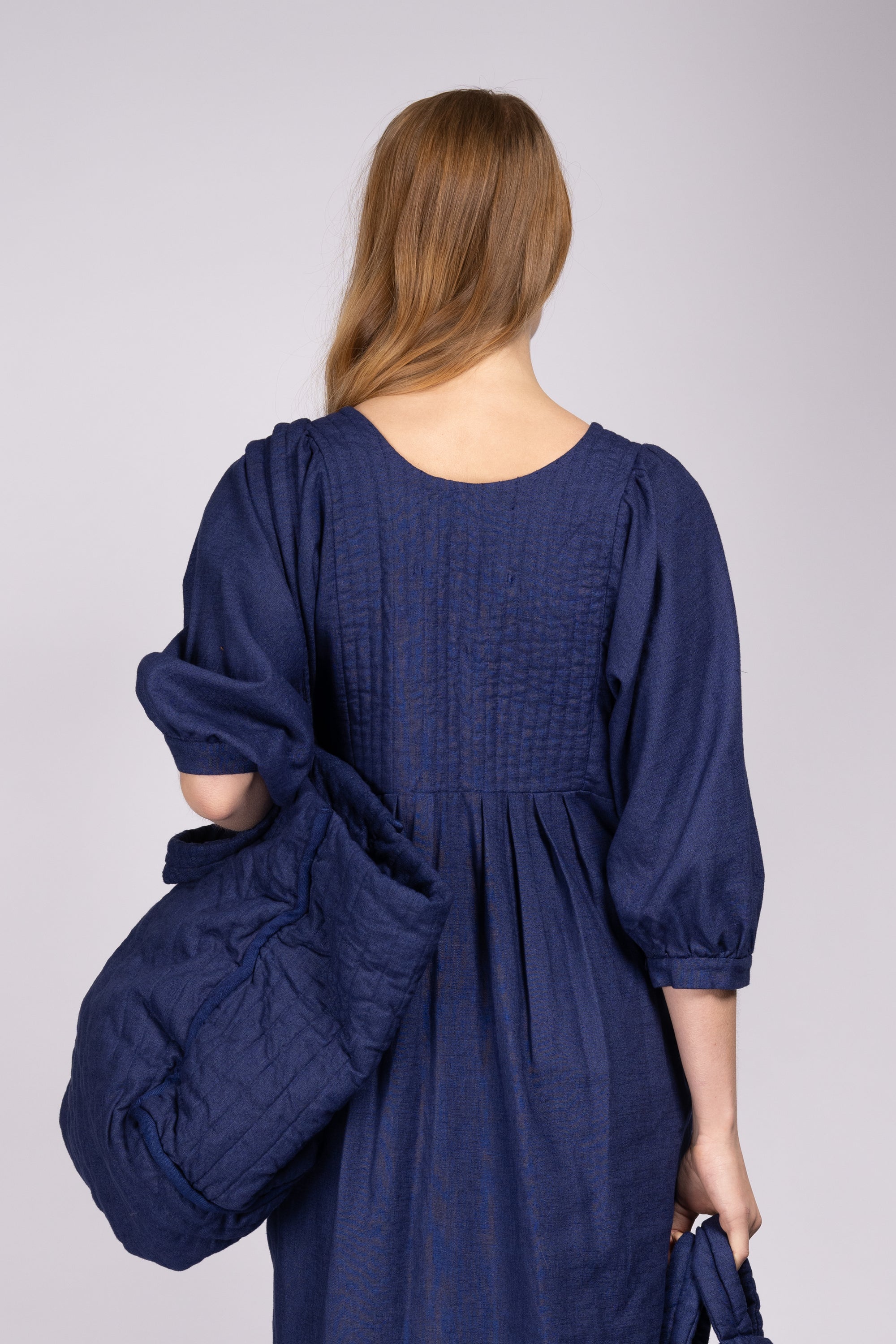 Quilt Dress - French Blue Linen