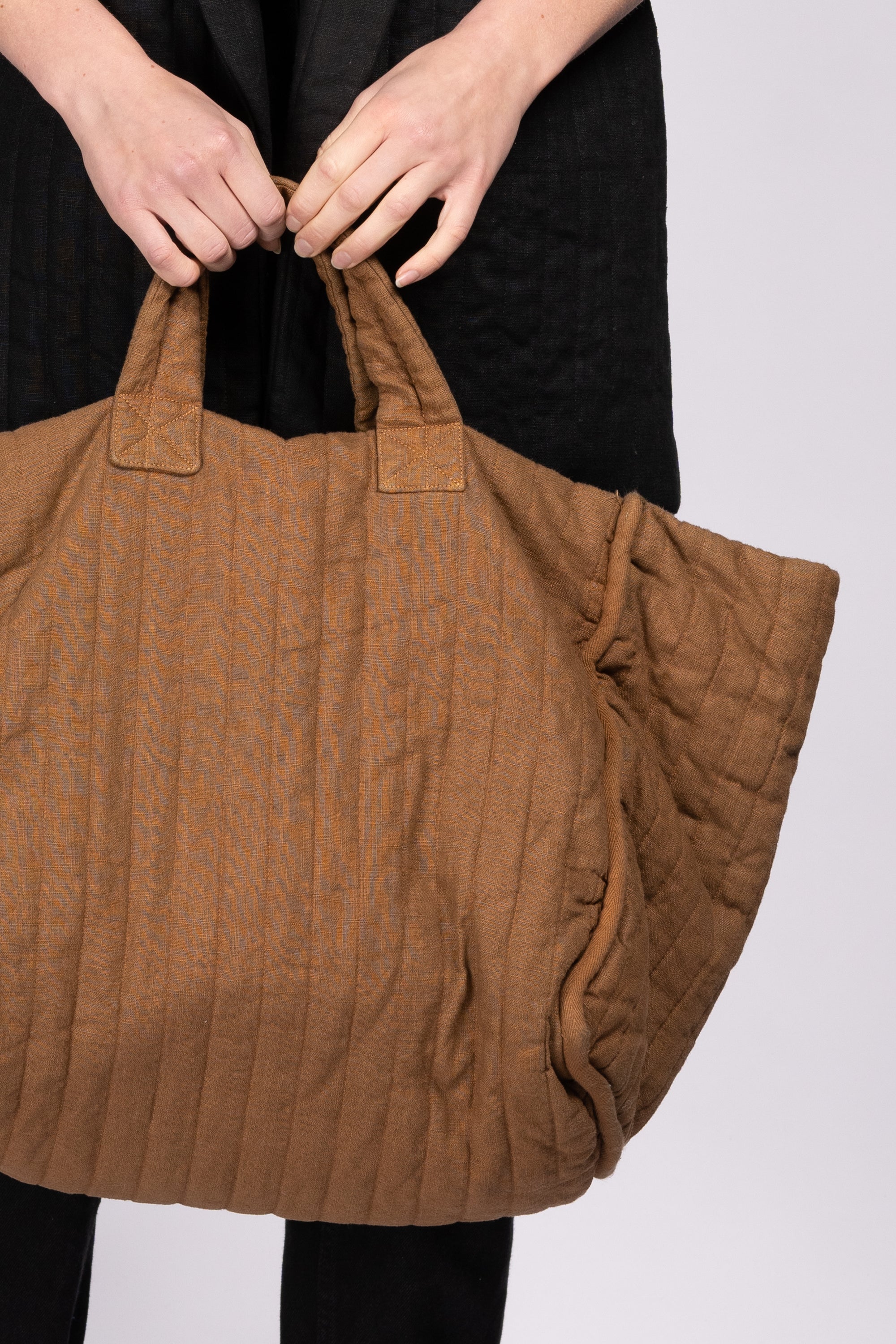 Quilty Tote - Wholewheat Linen